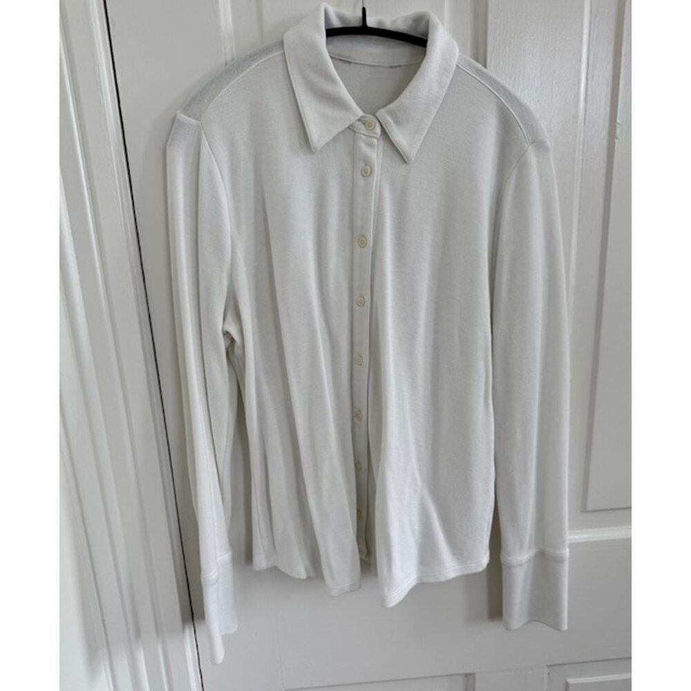 Boden Cream Knit Blouse, Size Large